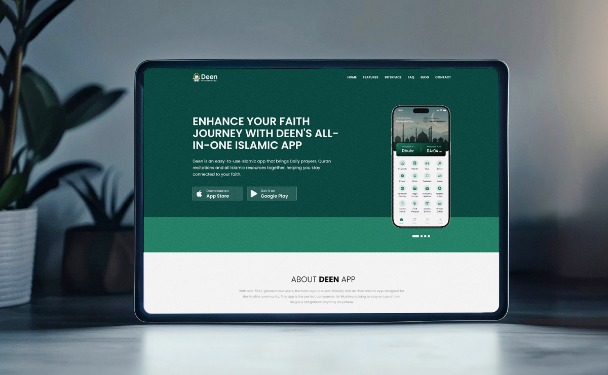 Deen app screens showcase