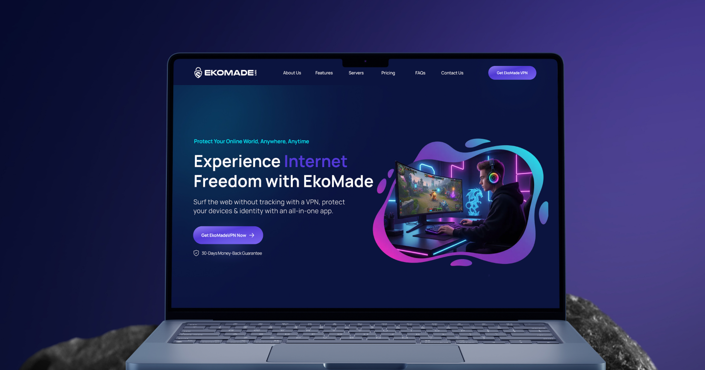 EkoMade VPN Hero Mockup
